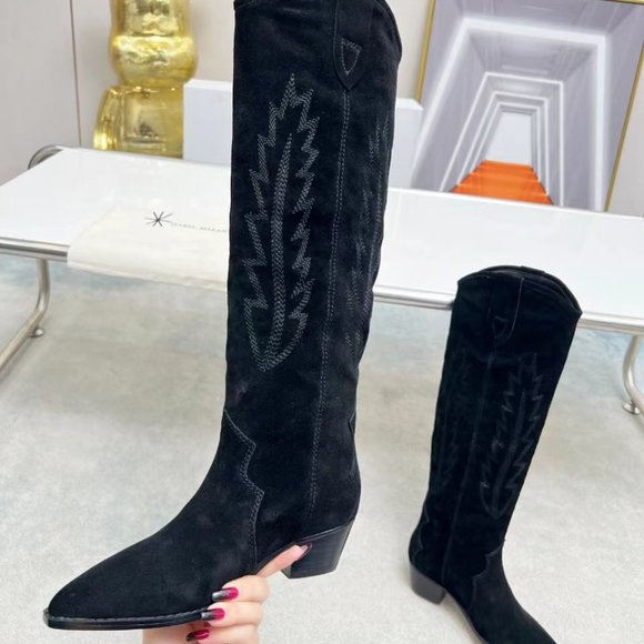 Isabel Marant Denzy Suede pointed western boots - Picture 7 of 9